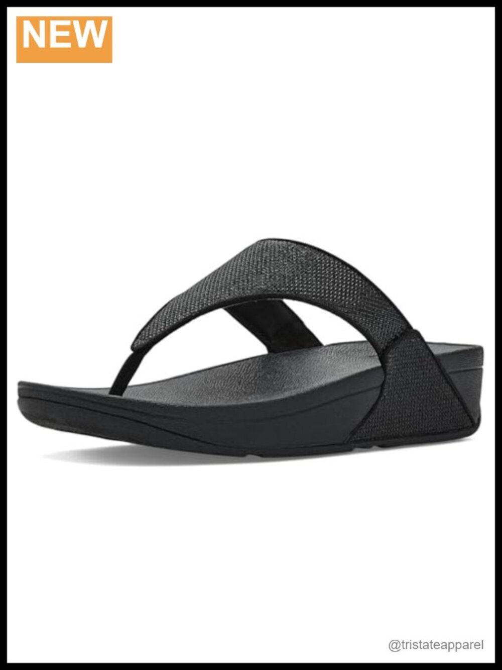 Shimmer Glitz Thong Sandal with Cotton Upper and Rubber Sole Slip On